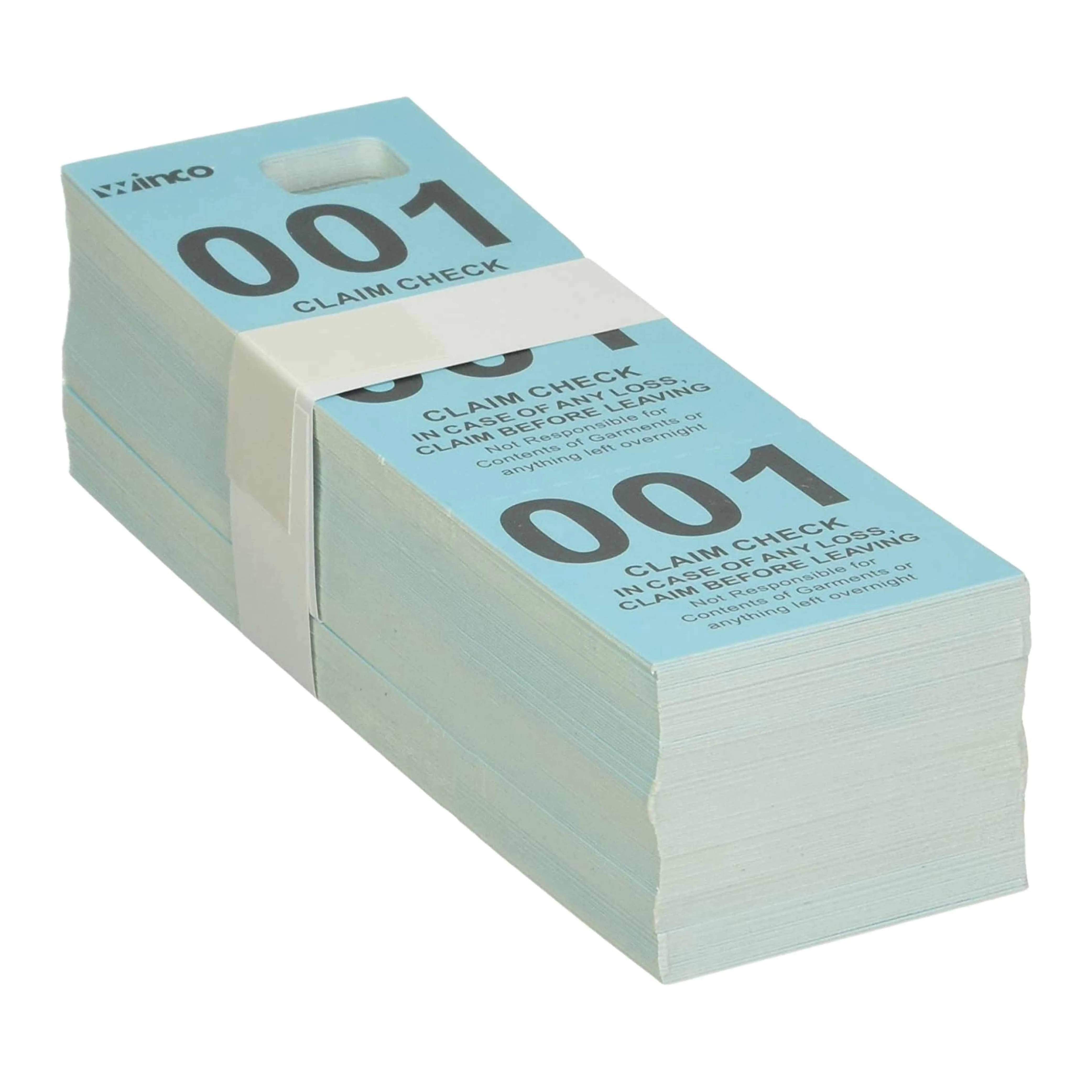 500 Blue Claim Checks Triplicate 3 Part Paper Coat Tickets Number Tags Hang Coat