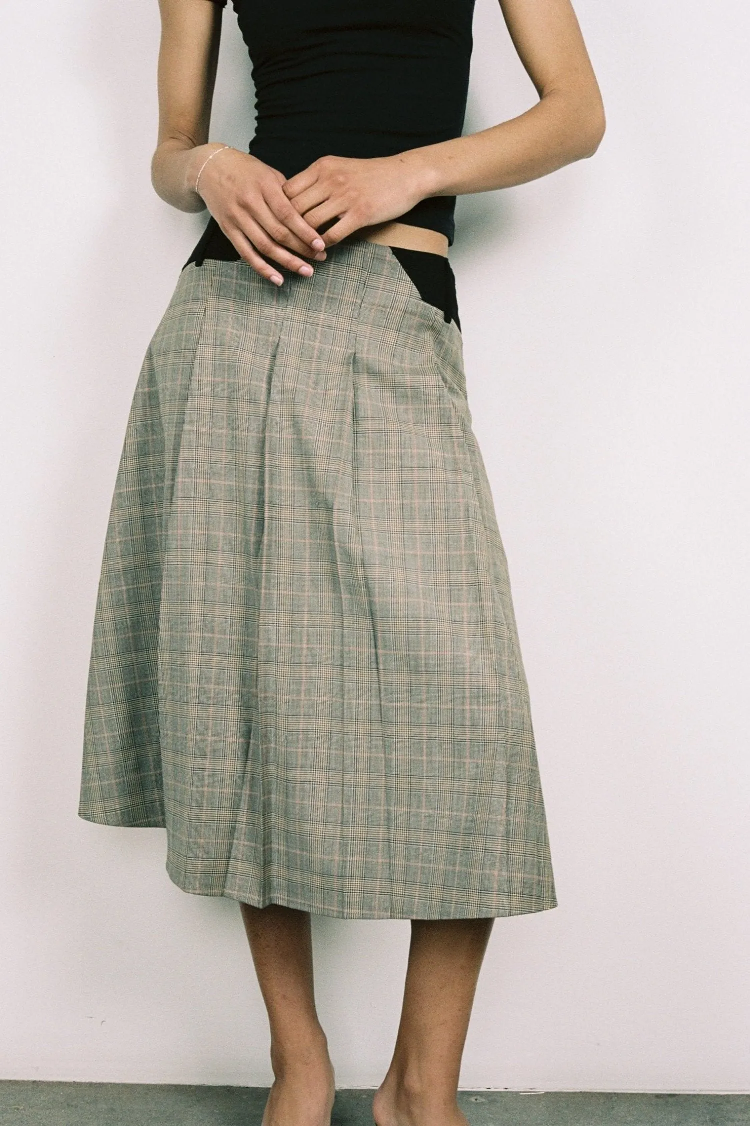 ALBRA SKIRT - BROWN CHECK