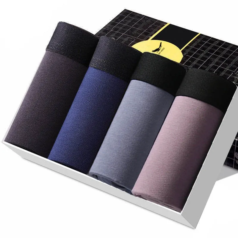 Angelo Ricci™ 4Pcs/Lot Of Men Cotton Thermal Boxers