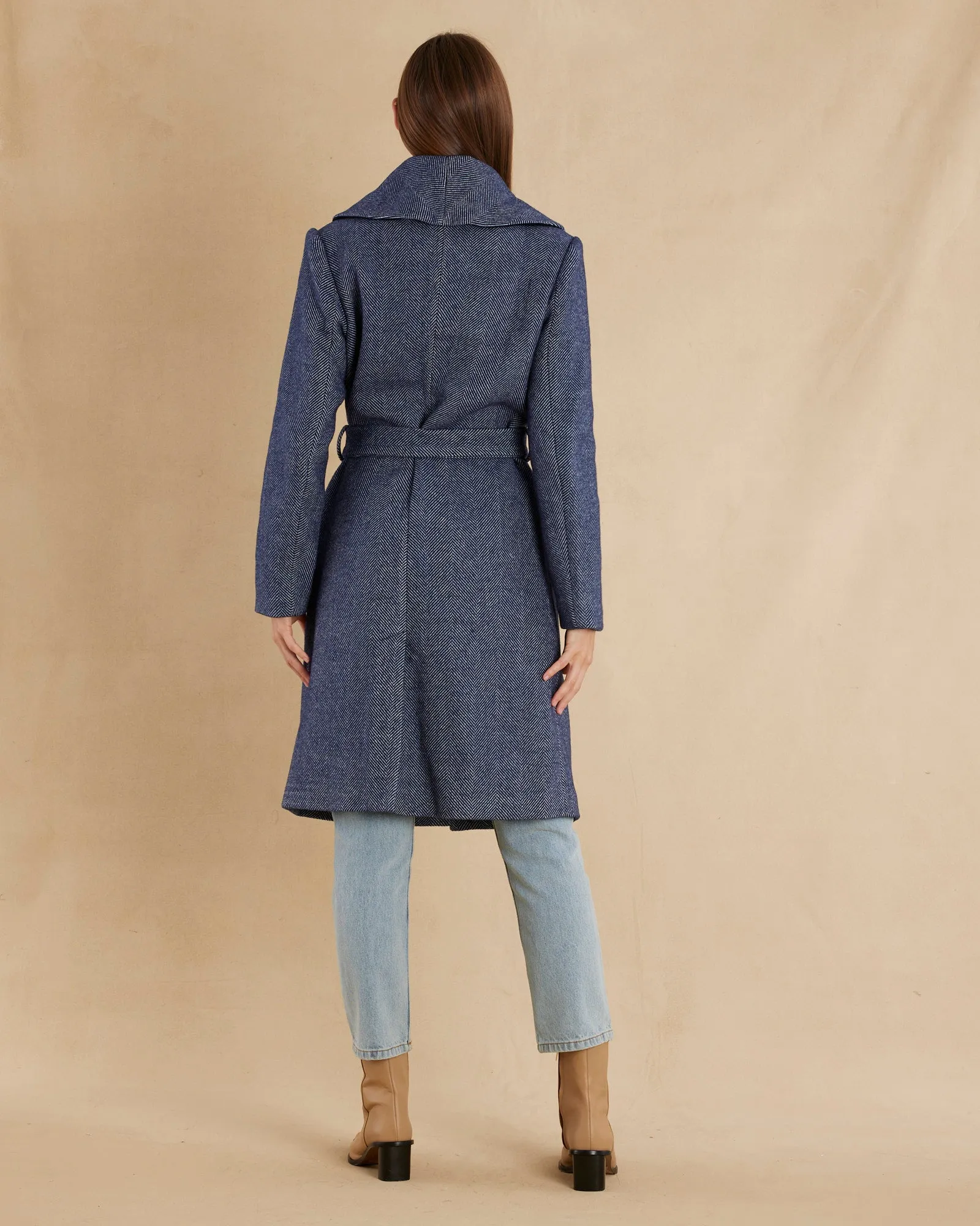 Aspen Wool Coat - Navy