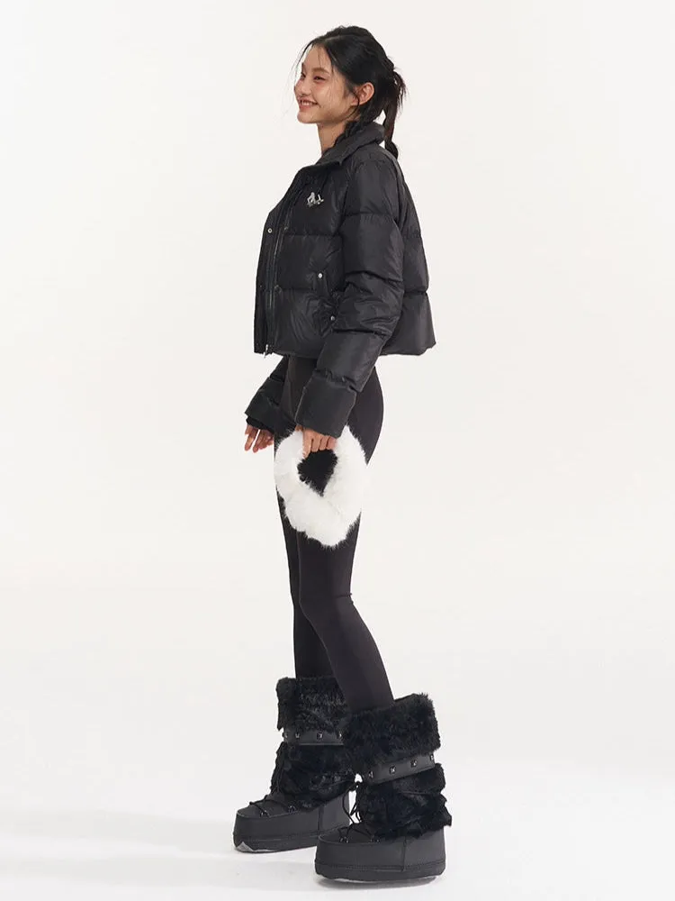 Black & White Pearl Down Short Jacket