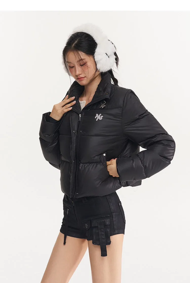 Black & White Pearl Down Short Jacket