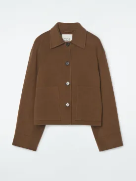 Boxy double-faced wool jacket