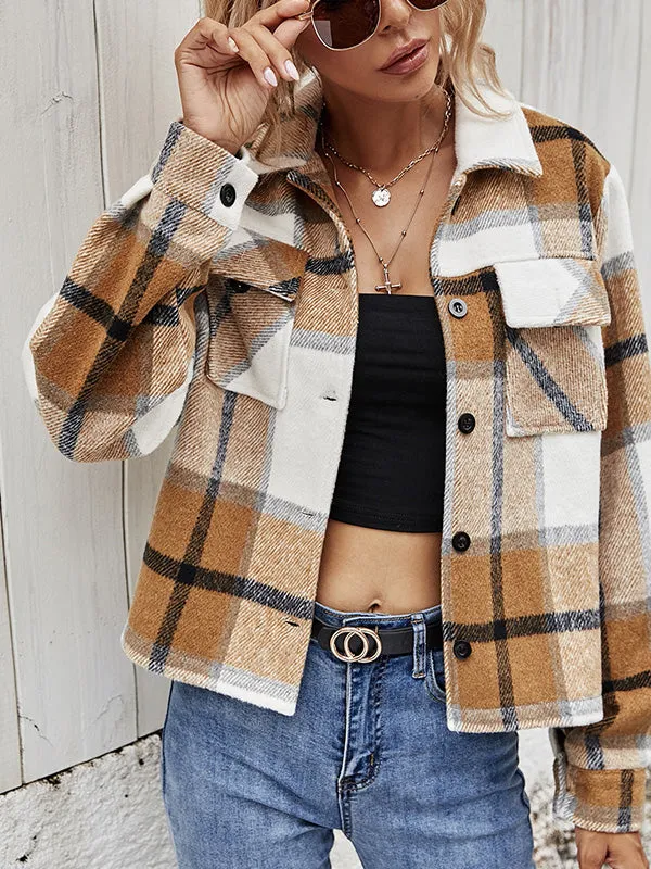 Button Down Checkered Jacket
