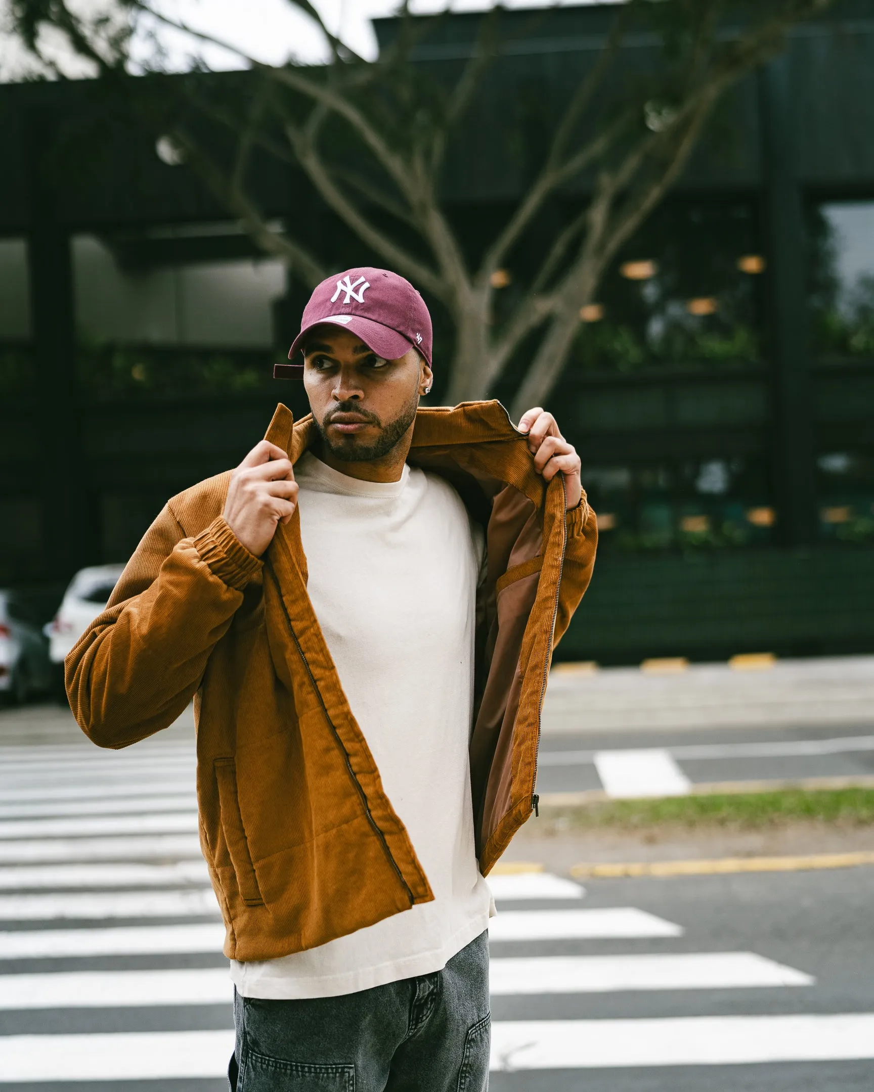 Corduroy Down Jacket - Camel