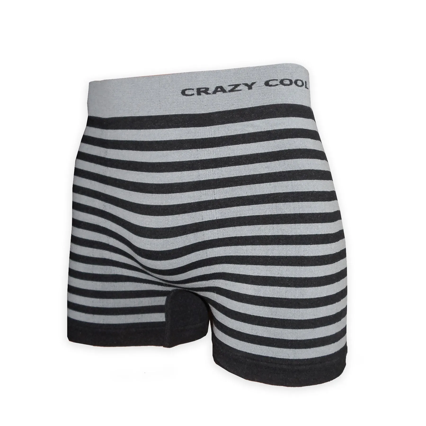 Crazy Cool Stretches Seamless Mens Boxer Briefs Underwear 6-Pack Set - Stripes