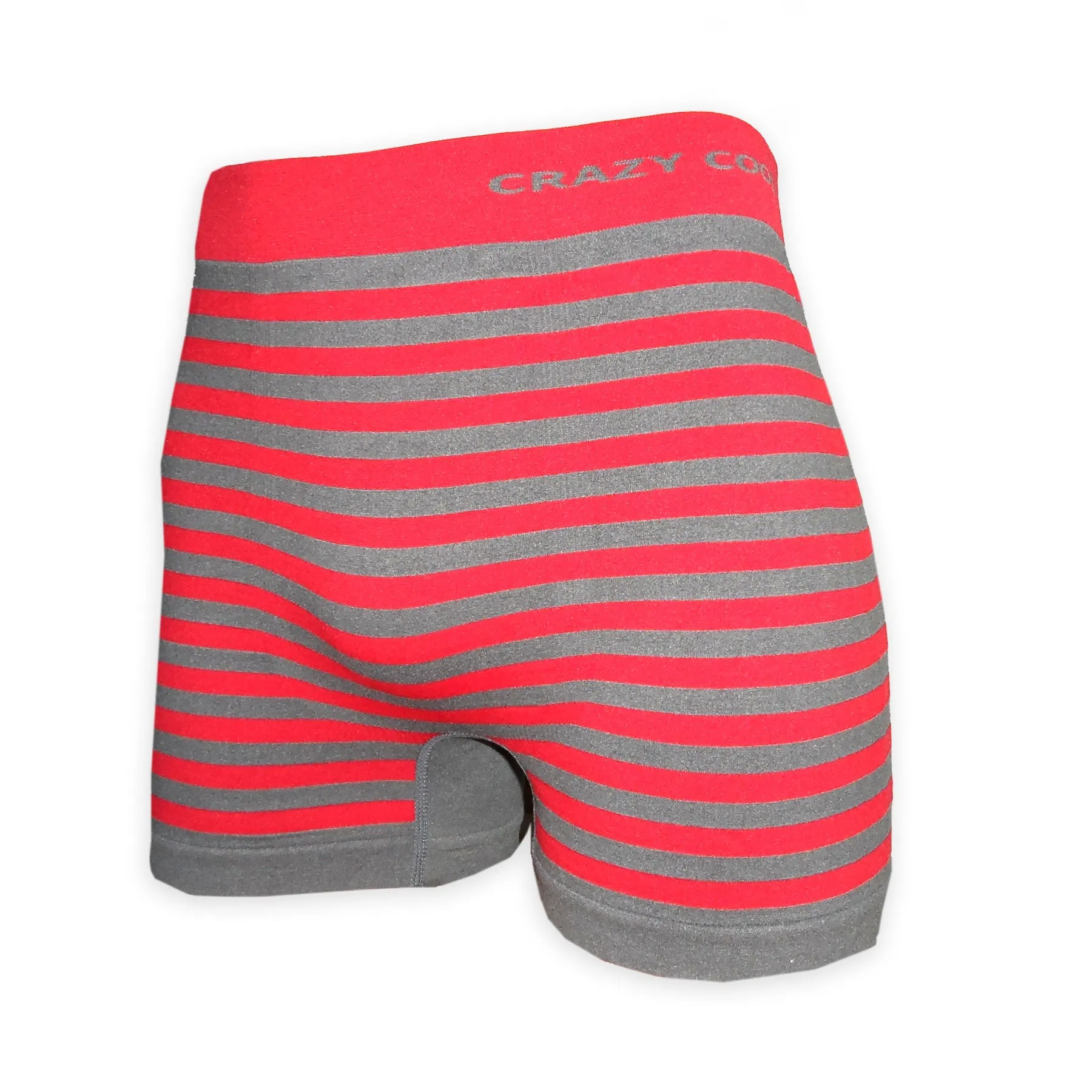 Crazy Cool Stretches Seamless Mens Boxer Briefs Underwear 6-Pack Set - Stripes