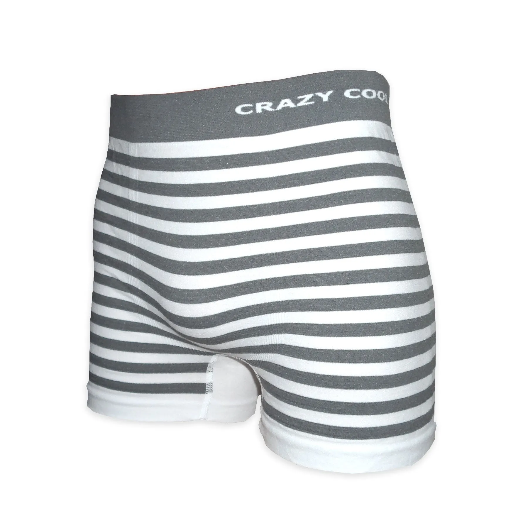 Crazy Cool Stretches Seamless Mens Boxer Briefs Underwear 6-Pack Set - Stripes