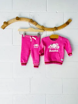 Heather Pink Cozy Set, 3-6 months (SM)