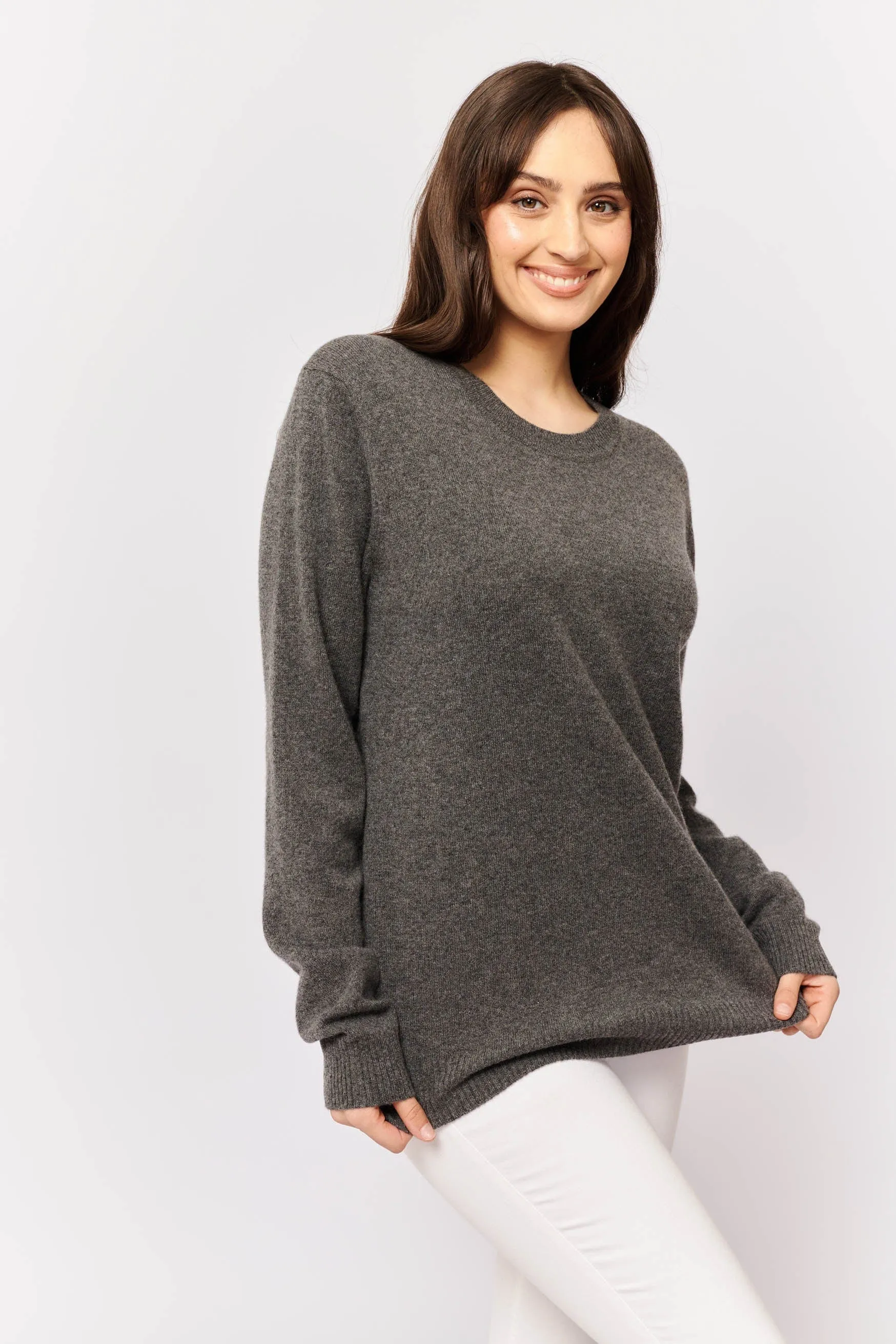Jules Cashmere Sweater in Charcoal