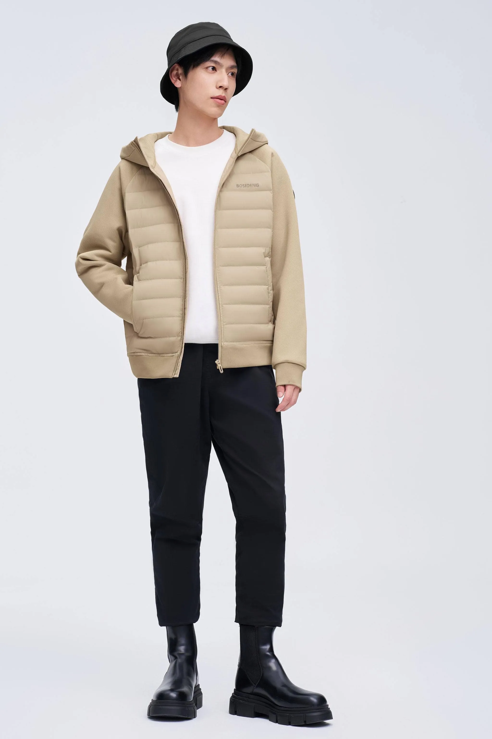 Men's Goose Down Short Hoodie