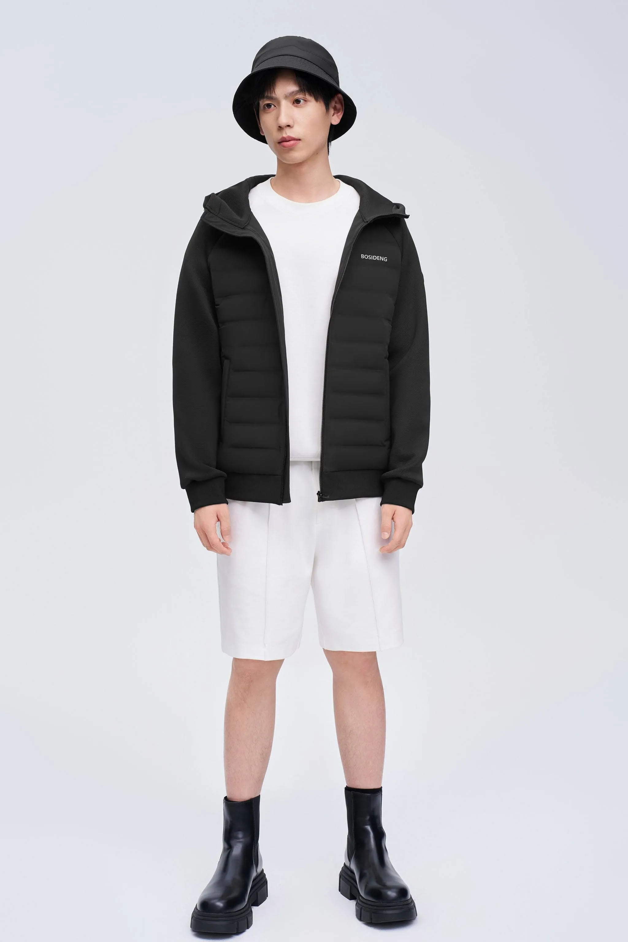 Men's Goose Down Short Hoodie
