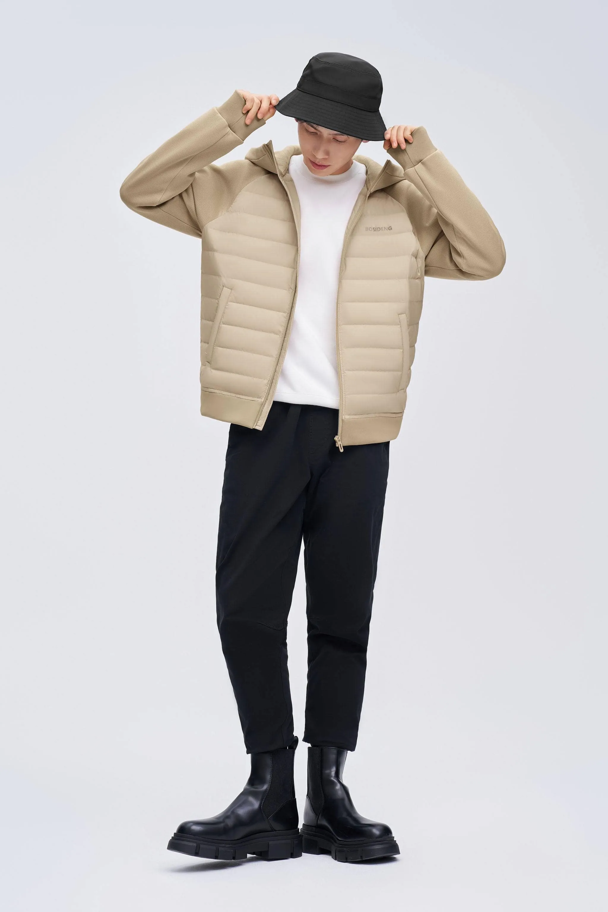 Men's Goose Down Short Hoodie