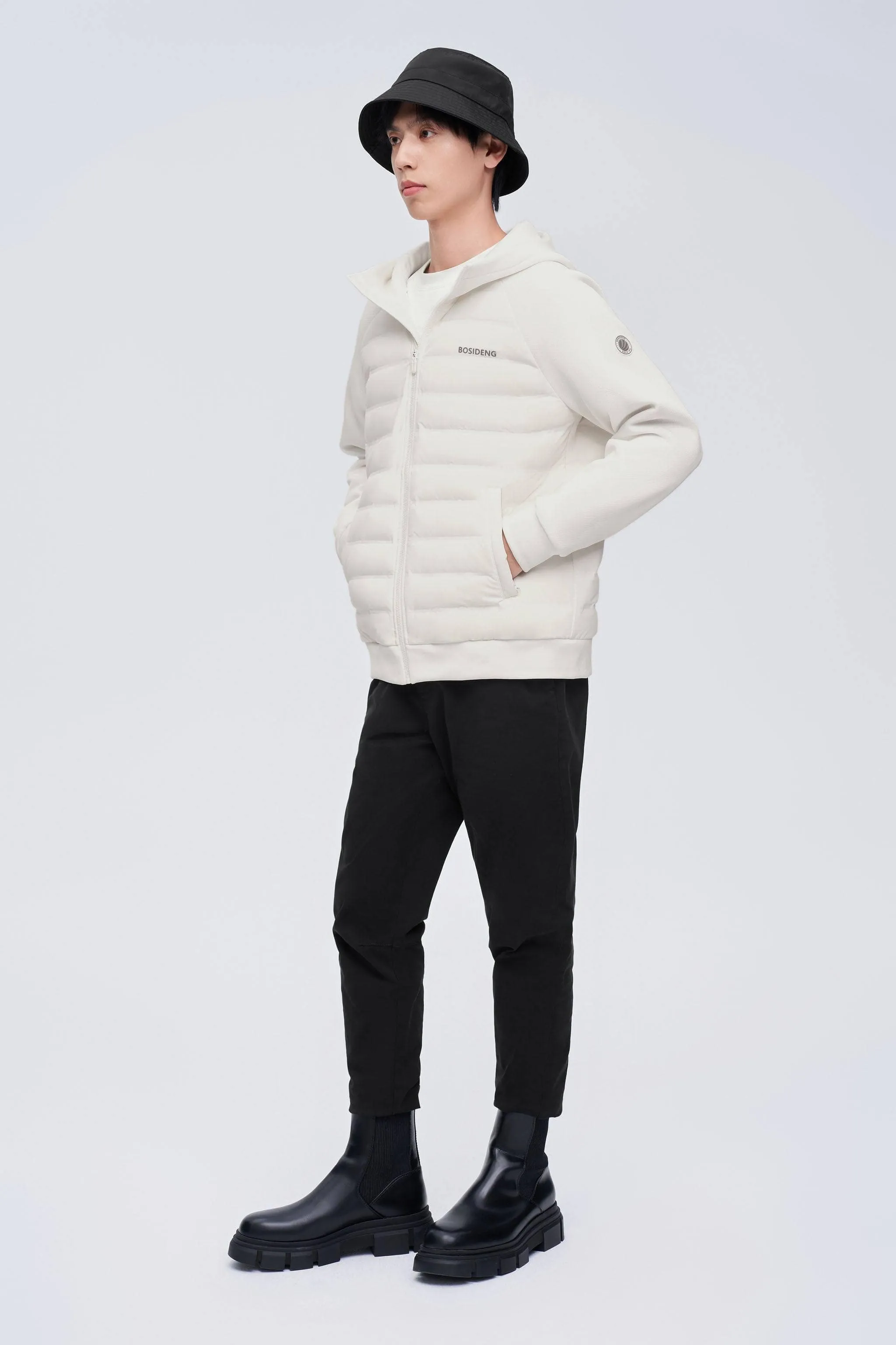 Men's Goose Down Short Hoodie