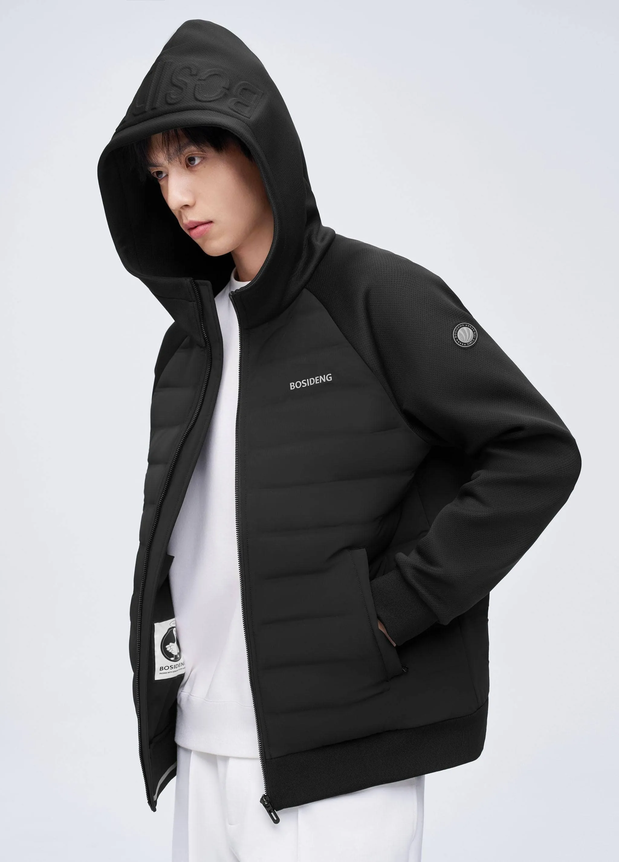 Men's Goose Down Short Hoodie