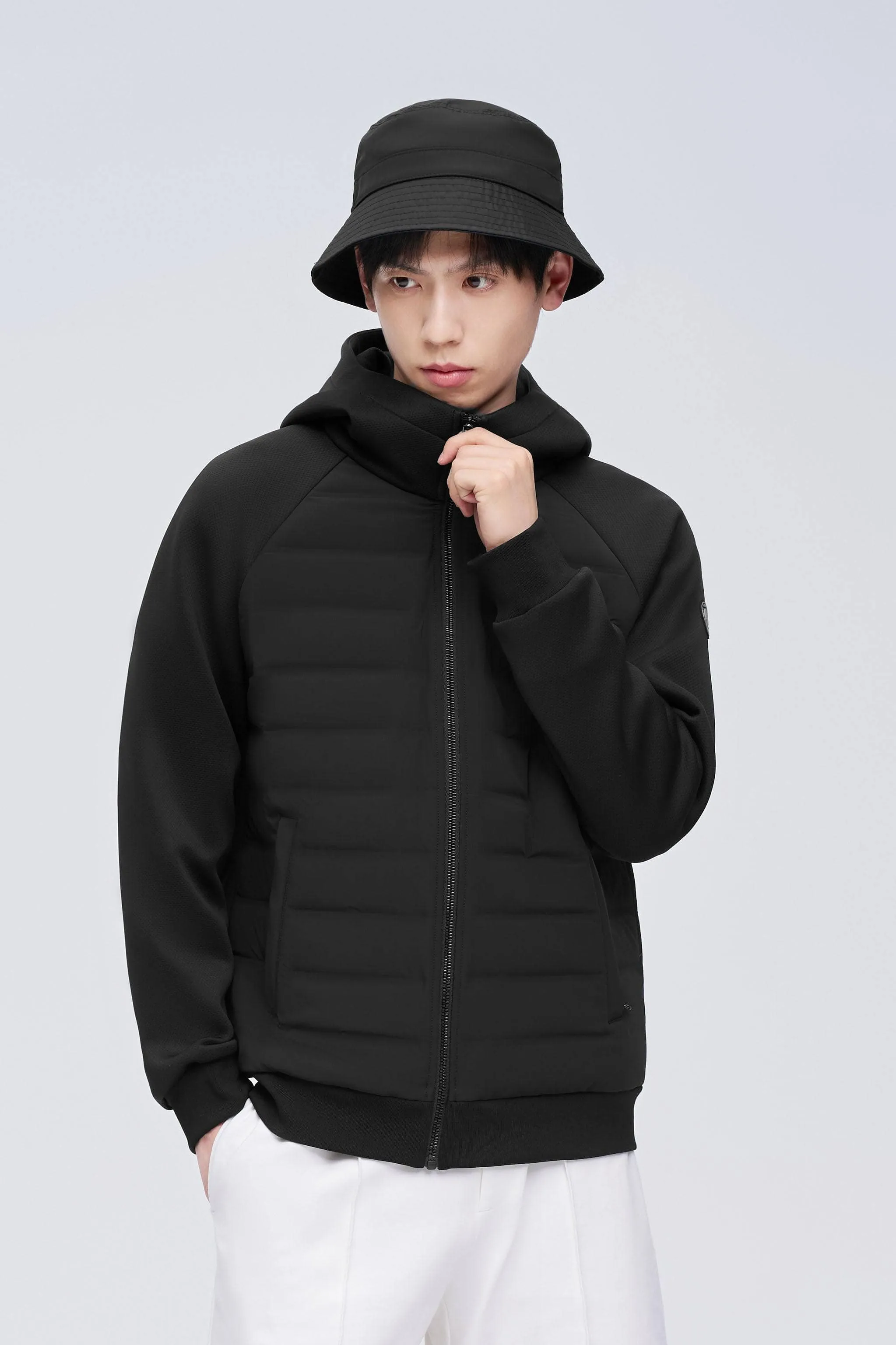 Men's Goose Down Short Hoodie
