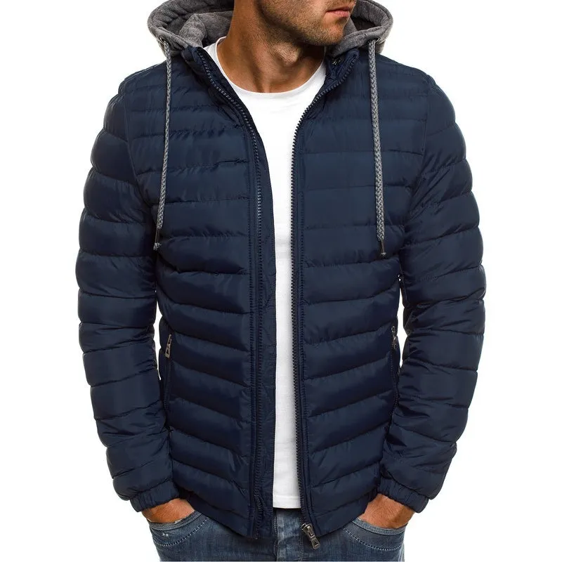 Men's Hooded Puffer Cotton Coat