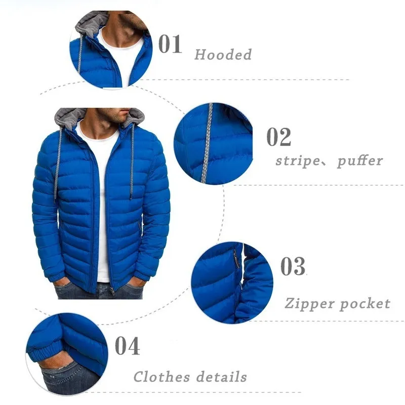 Men's Hooded Puffer Cotton Coat