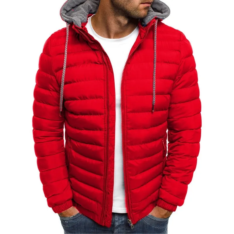Men's Hooded Puffer Cotton Coat