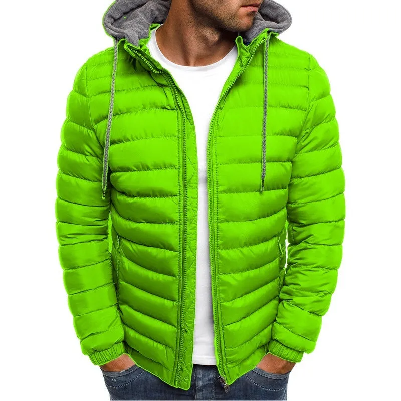 Men's Hooded Puffer Cotton Coat