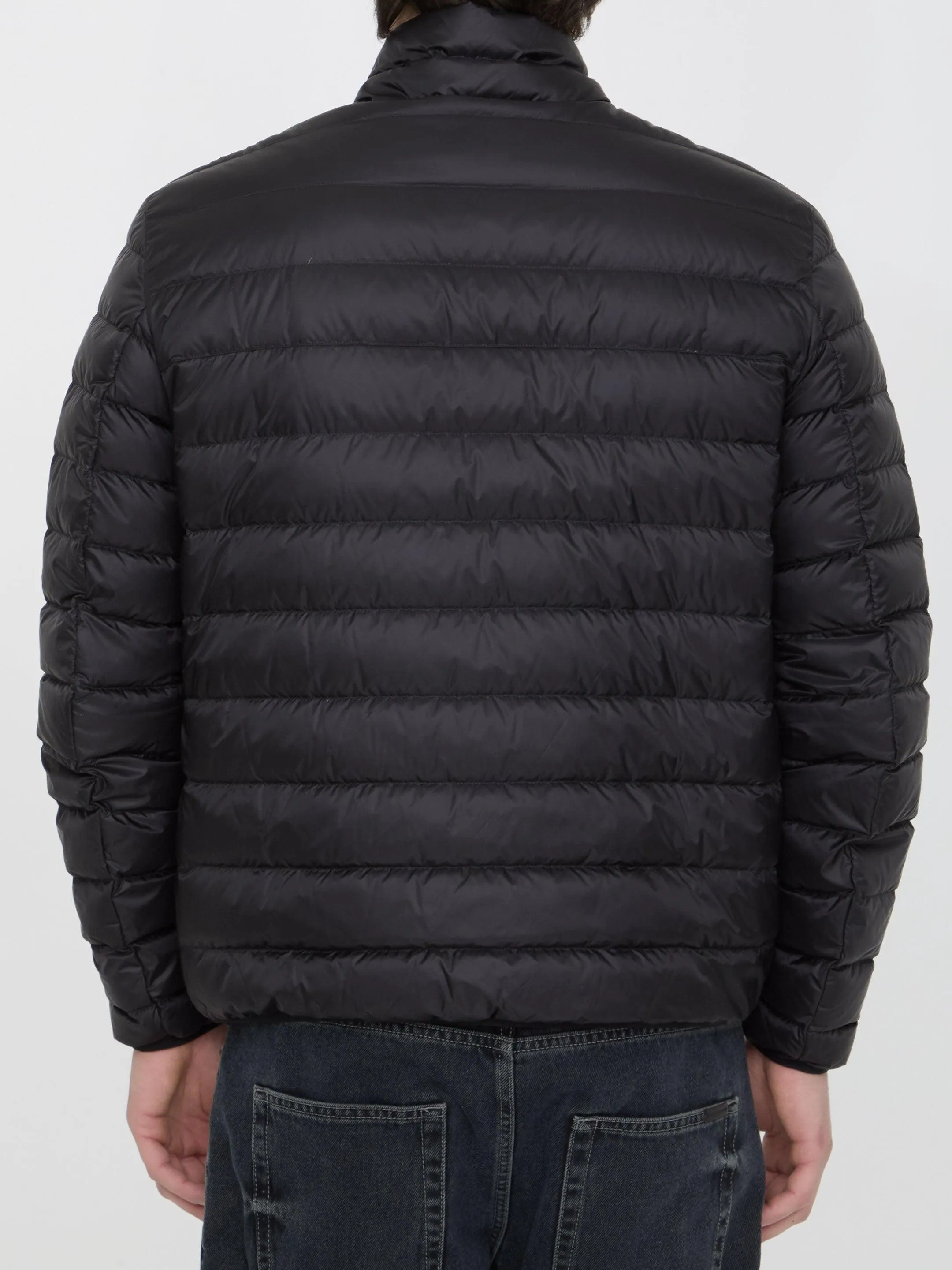 Palm Angels Short Down Jacket With Logo