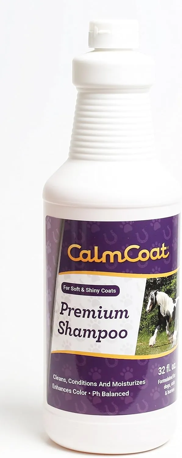 Premium Shampoo With Aloe Vera for Dogs, Cats, & Horses - Blended with Herbal Extracts & pH Balanced to Leave Hair Soft with Glossy Shine, 32 oz