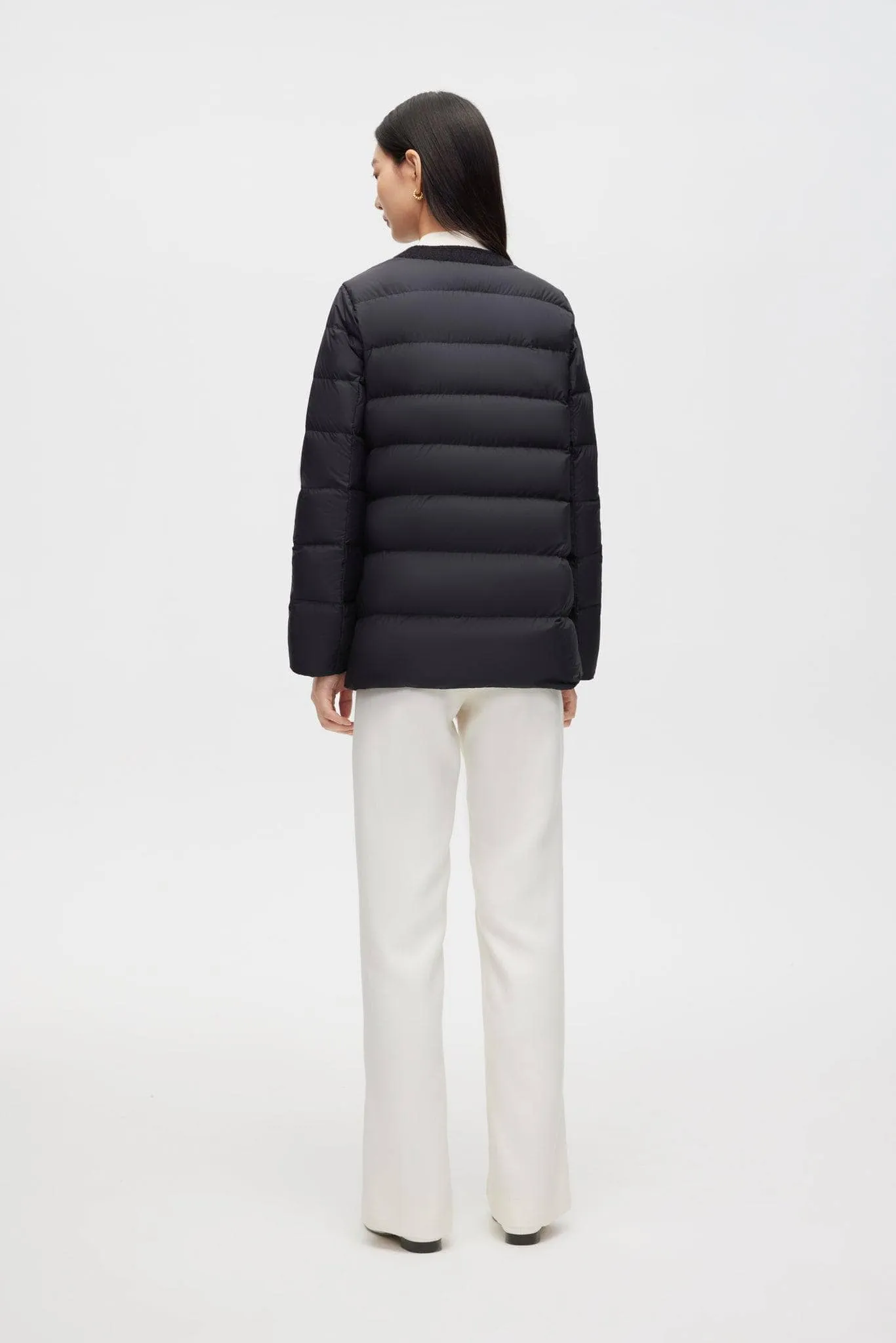 Round Collar Goose Down Short Jacket
