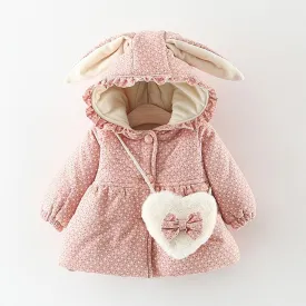 Ruffled Rabbit Ear Warm Coat