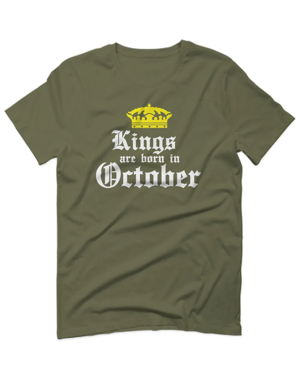 The Best Birthday Gift Kings are Born in October For men T Shirt